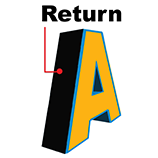 Channel letter return options