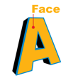 Diagram showing the acrylic face of a channel letter