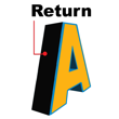 Diagram showing the aluminum return on the side of a channel letter