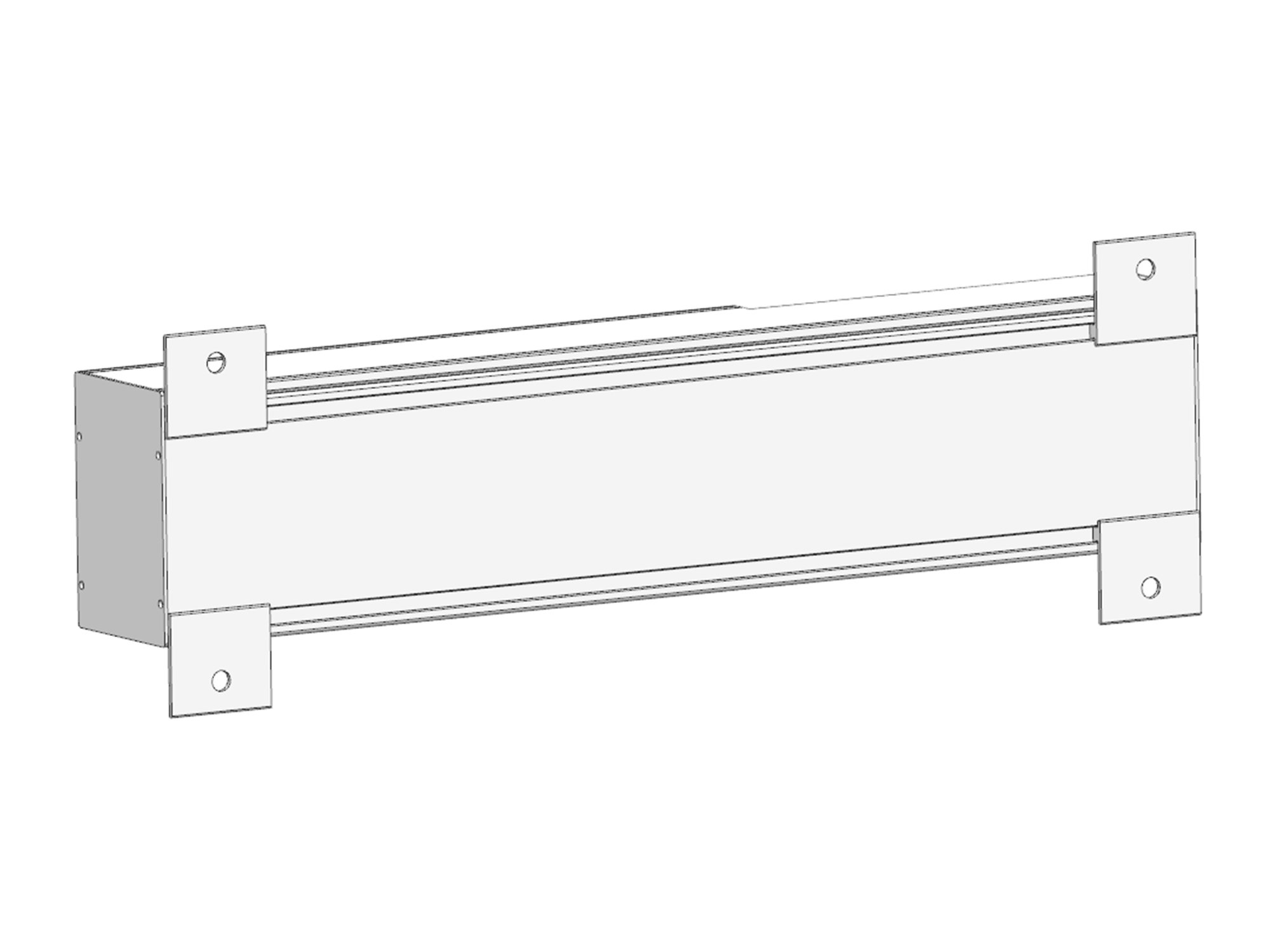 Mounting hangers installed on a channel letter raceway