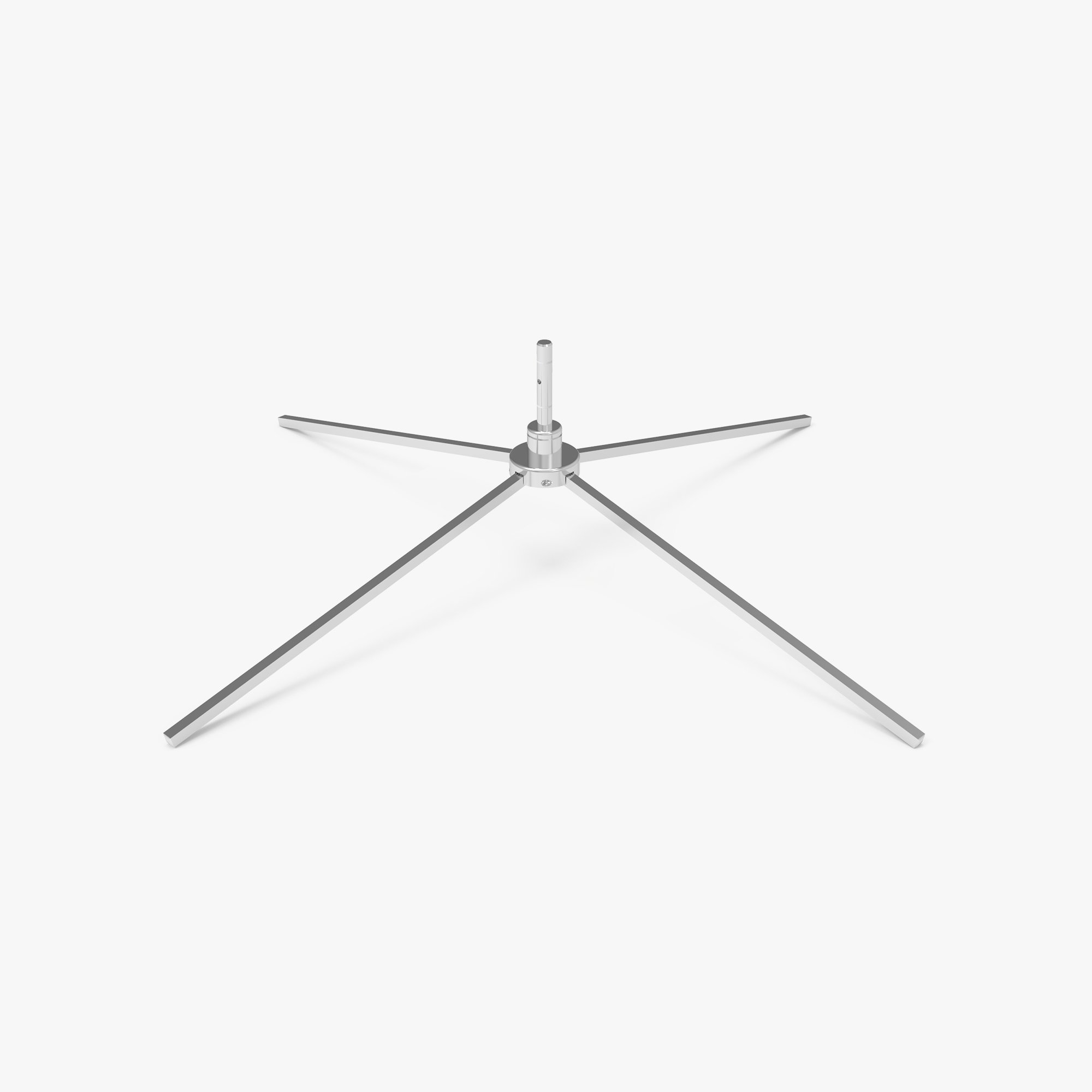 Aluminum cross base for flags on hard surfaces