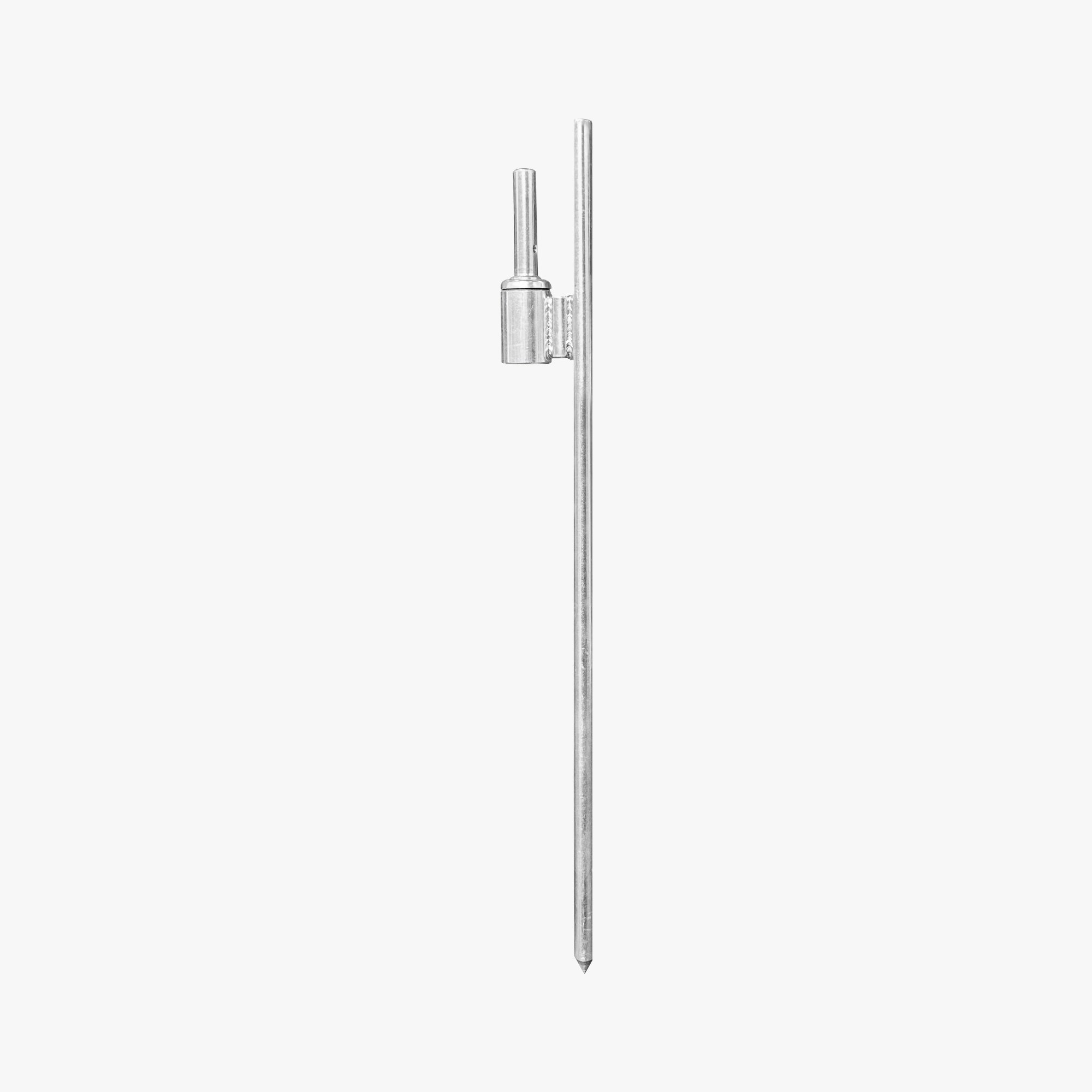 Aluminum ground stake flag base for soft ground